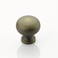 Schaub Traditional Designs Round Knob 1 1/4 inch dia Antique Light Brass