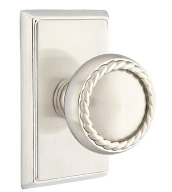 Emtek Rope Knob with Rectangular Rosette
