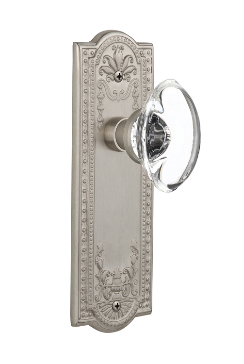 Nostalgic Warehouse Meadows Plate with Oval Clear Crystal Knob