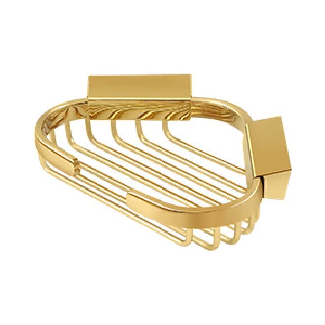 Deltana Solid Brass 6 Inch Triangular Corner Wire Basket