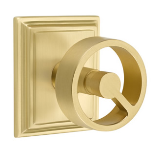 Emtek Spoke Door Knob with Wilshire Rosette