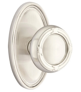 Emtek Ribbon & Reed Knob with Oval Rosette