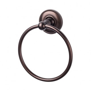Top Knobs ED5ORBA Edwardian Beaded Towel Ring Oil Rubbed Bronze