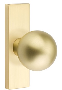 Emtek Orb Modern Door Knob with 1.5 Inch x 5 Inch Stretto Rosette