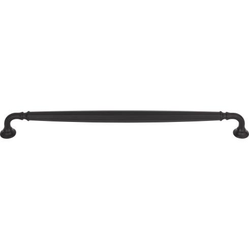Top Knobs TK1056BLK Barrow Pull 12 Inch CC Flat Black