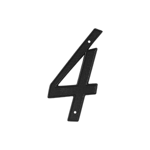 4 Inch Numbers Zinc Die-Cast, Black Number 4