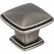 Hardware Resources Milan 1 1 3/16 inch Cabinet Knob in Brushed Pewter