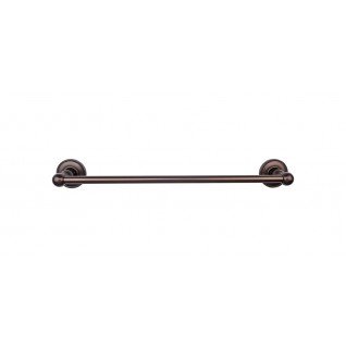 Top Knobs ED6ORBA Edwardian 18 inch Single Towel Bar, Beaded Backplate Oil Rubbed Bronze