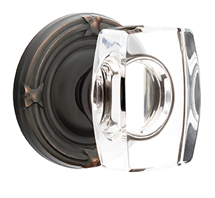Emtek Windsor Crystal Knob with Ribbon and Reed Rosette