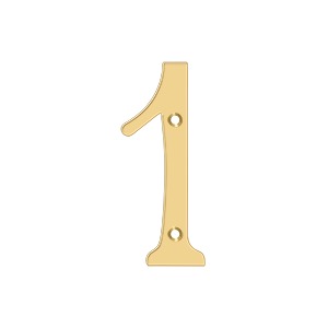 4 Inch Numbers, Solid Brass Number 1