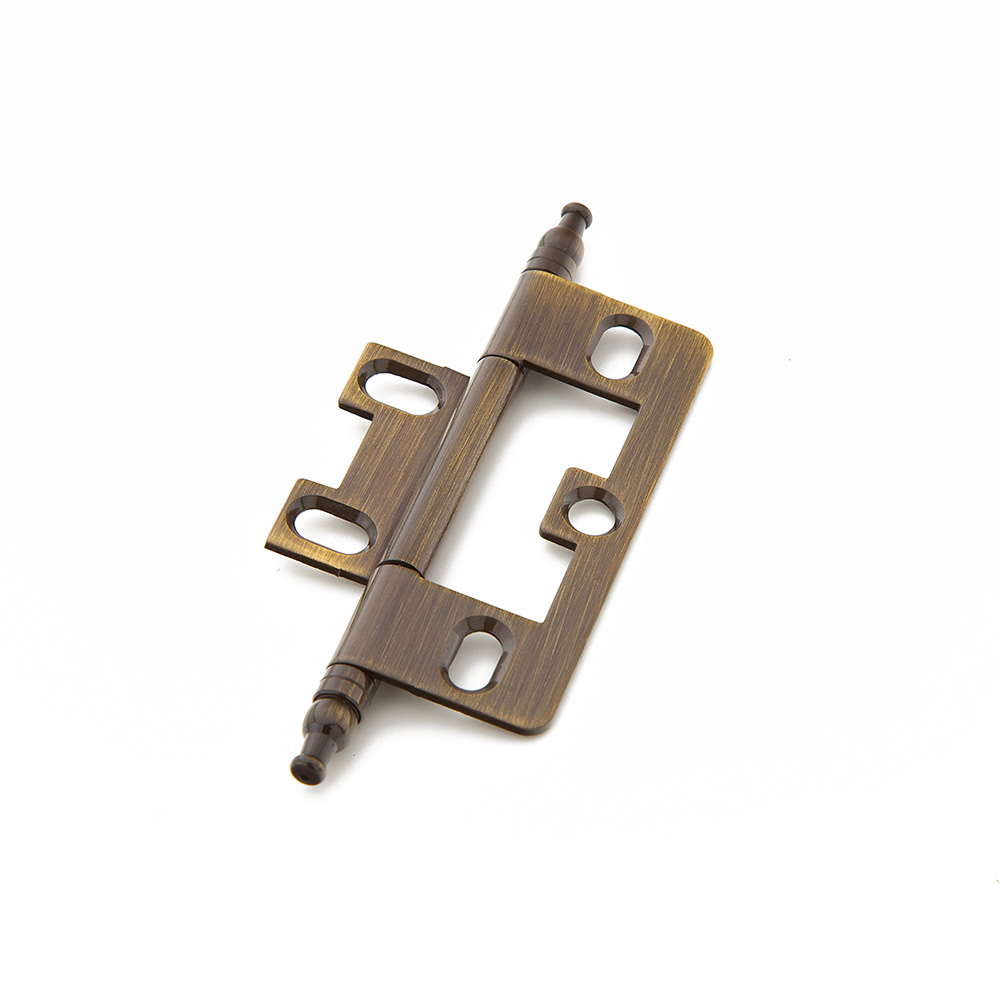 Schaub Minaret Tip Non-Mortise Antique Brass Hinge