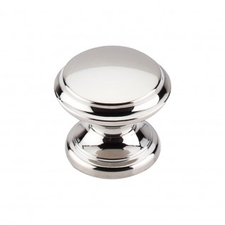 Top Knobs M1304 Flat Top Knob 1 3/8 Inch Polished Nickel