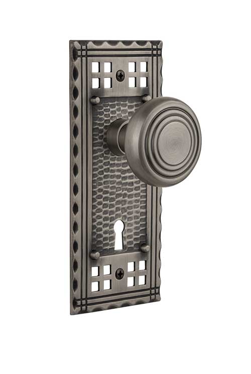 Nostalgic Warehouse Craftsman Plate with Deco Knob