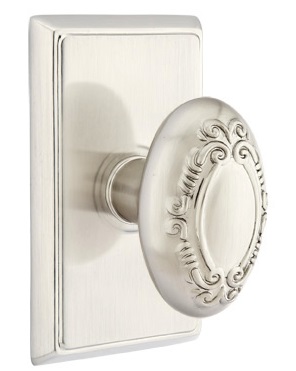Emtek Victoria Knob with Rectangular Rosette