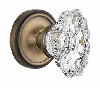 Nostalgic Warehouse Classic Rosette with Chateau Knob - Mortise Lock