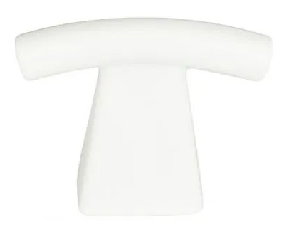 Atlas Homewares Fulcrum Knob 1 1/2 Inch High White Gloss