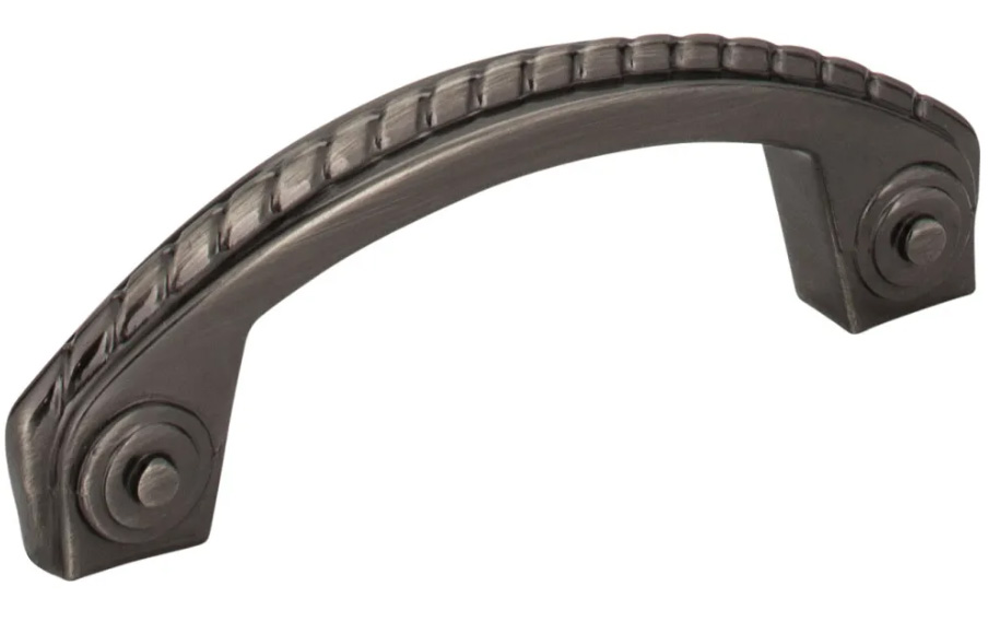 Hardware Resources 3" CC Brushed Black Nickel Rope Rhodes Cabinet Pull