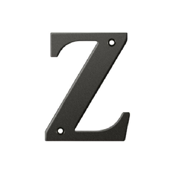 Deltana Solid Brass 4 Inch Residential Letter Z