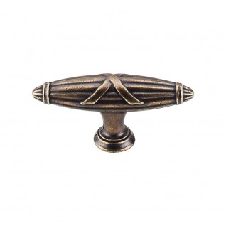 Top Knobs M930 Ribbon & Reed T Pull 2 3/4 Inch CC German Bronze