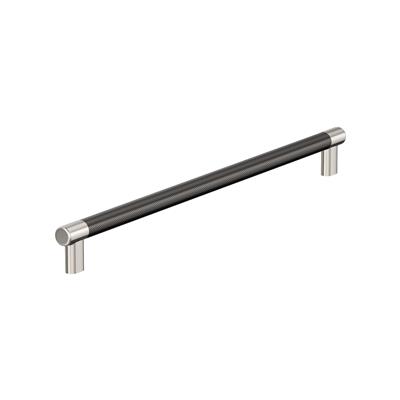 Amerock Esquire 18 Inch cc Appliance Pull Polished Nickel/Gunmetal