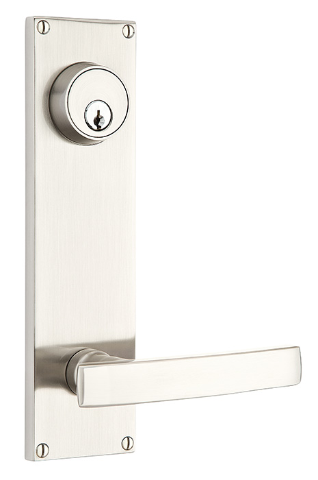 Emtek Modern 9 Inch KEYED Sideplate Lock for 5 1/2 inch C-C Bore