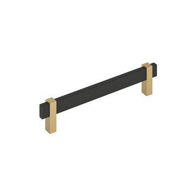 Amerock Mulino 6-5/16 Inch cc Cabinet Pull Matte Black/Champagne Bronze