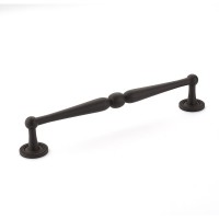 Schaub Atherton 8 inch CC Cabinet Pull with Knurled Footplate in Oil Rubbed Bronze