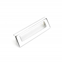 Schaub Finestrino 160mm CC Angled Rectangle Cabinet Pull in Polished Chrome