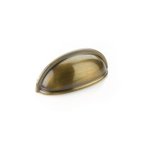 Schaub Traditional Design Cup Pull 3 inch cc Antique Brass