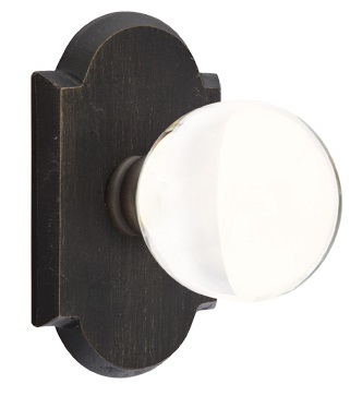Emtek Sandcast Bristol Door Knob with Style 1 Rosette
