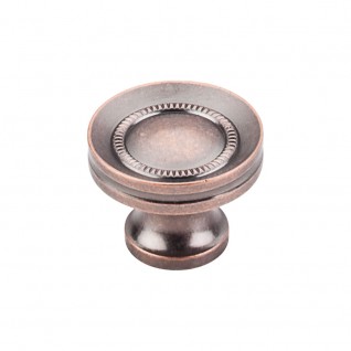 Top Knobs M297 Somerset Button Faced 1 1/4 Inch Cabinet Knob Antique Copper
