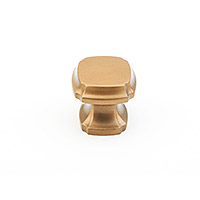 Schaub Country 1 3/8 inch Diameter Square Knob in Brushed Bronze