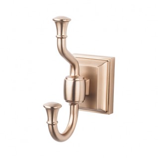 Top Knobs STK2BB Stratton Double Towel or Robe Hook Brushed Bronze