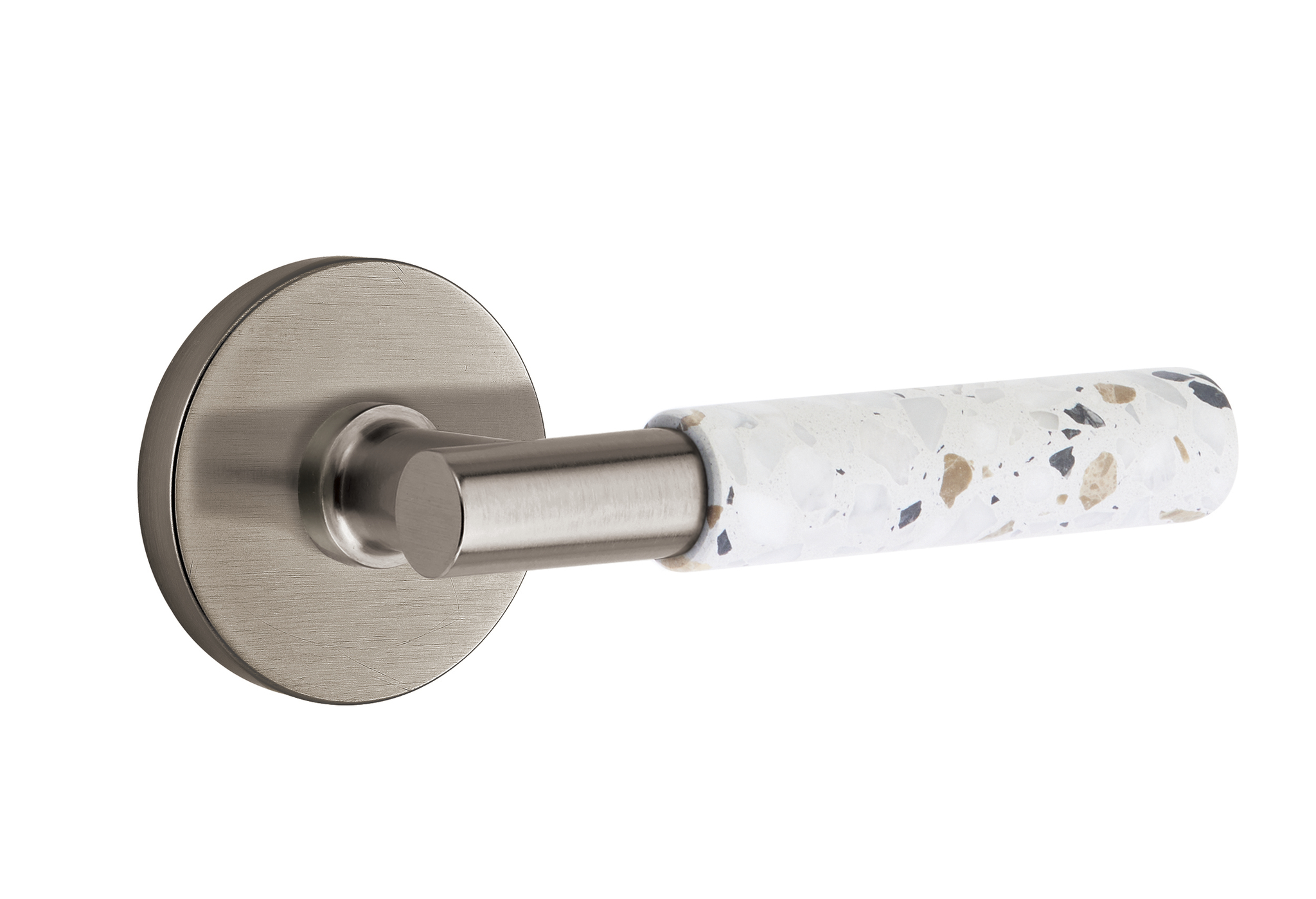 Emtek Terrazzo T-Bar Style Door Lever with Disk Rosette