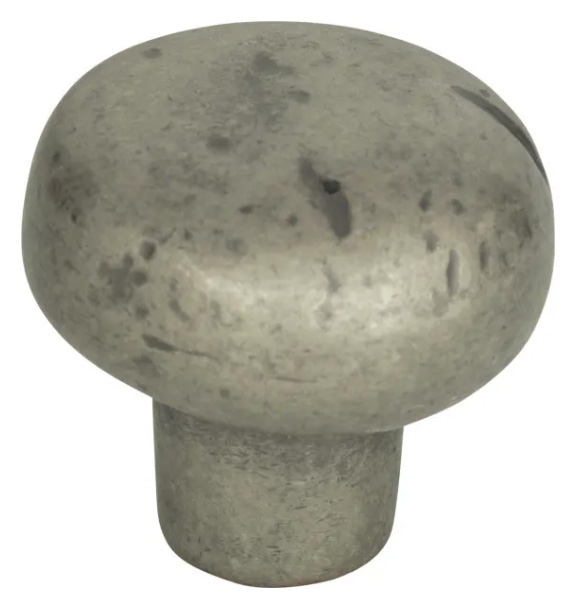Atlas Homewares Distressed Round Knob 1 3/8 Inch Pewter
