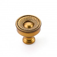 Schaub Sonata 1 1/4 inch Speckled Cabinet Knob in Paris Brass