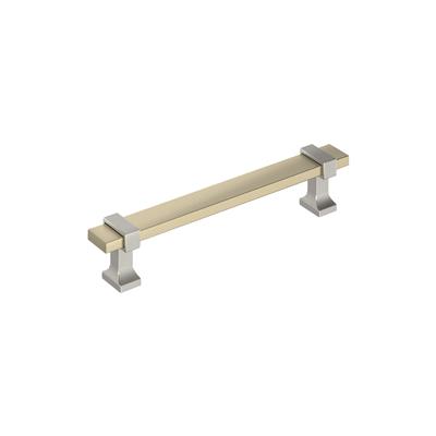 Amerock Overton 5-1/16 Inch cc Cabinet Pull Golden Champagne/Satin Nickel