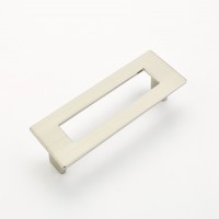 Schaub Finestrino 128mm CC Rectangle Cabinet Pull in Satin Nickel