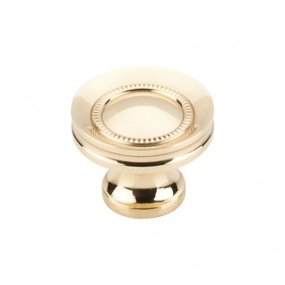 Top Knobs M290 Somerset Button Faced 1 1/4 Inch Cabinet Knob Polished Brass