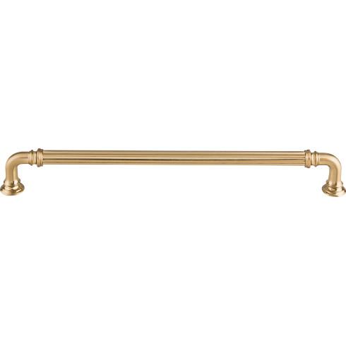 Top Knobs TK325HB Chareau TK325HB Reeded Pull 9 Inch CC Honey Bronze
