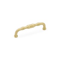 Schaub Colonial 4 inch CC Cabinet Pull in Satin Brass
