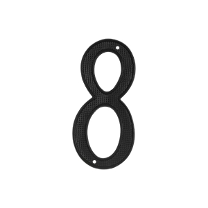 4 Inch Numbers Zinc Die-Cast, Black Number 8