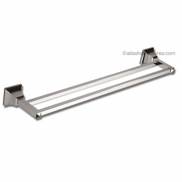 Atlas Homewares Gratitude Bath Collection 24 inch Double Towel Bar in Polished Chrome
