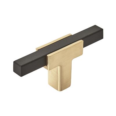 Amerock Urbanite 2-3/4 Inch Cabinet Knob Brushed Gold/Matte Black