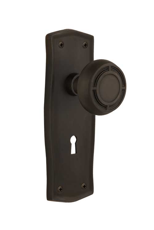Nostalgic Warehouse Prairie Plate with Mission Knob - Mortise Lock