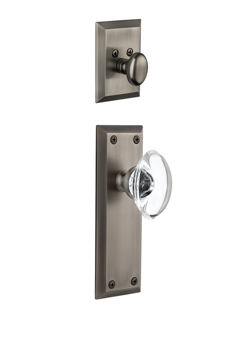 Grandeur Fifth Avenue Handleset with Provence Knob - (Interior Half Only, with Deadbolt)