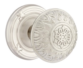 Emtek Lancaster Knob with Ribbon & Reed Rosette