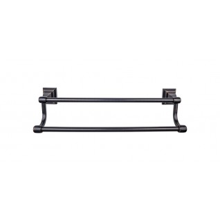 Top Knobs STK7TB Stratton 18 inch Double Towel Bar Tuscan Bronze