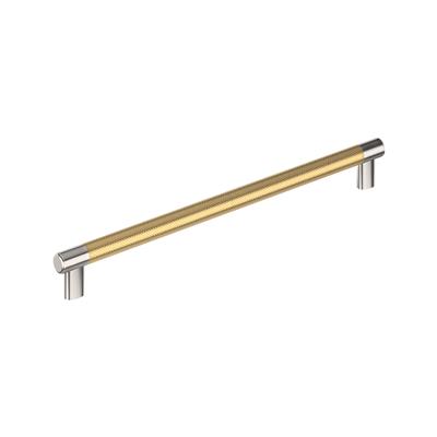Amerock Esquire 12-5/8 Inch cc Cabinet Pull Polished Nickel/Champagne Bronze