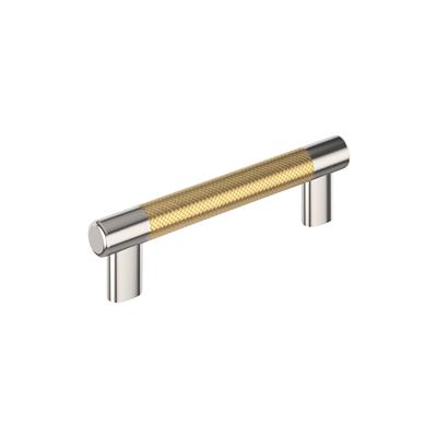 Amerock Esquire 5-1/16 Inch cc Cabinet Pull Polished Nickel/Champagne Bronze